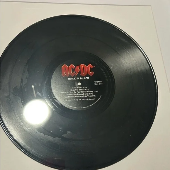 🔥AC/DC 35x22 Framed Album “Back In Black”🎙️🔥